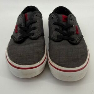 Kids‎ Vans Low Top Sneakers Gray Red Youth Size 1